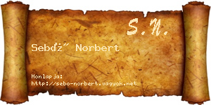 Sebő Norbert névjegykártya